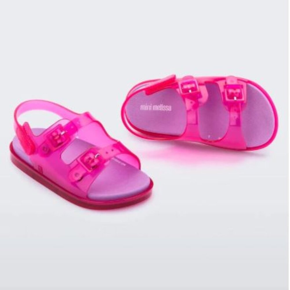 NWT MINI MELISSA Girl Pink Wide Adjustable Sandals